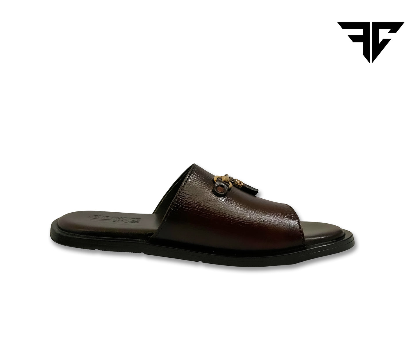 Premium Handmade Leather Slide Chappal – Classic Brown