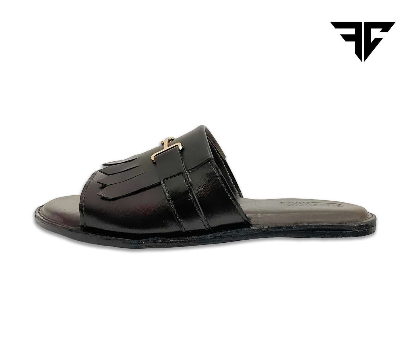 Men’s Black Leather Chappals – Stylish, Comfortable & Durable