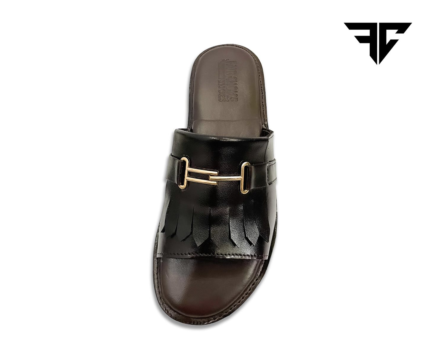 Men’s Black Leather Chappals – Stylish, Comfortable & Durable