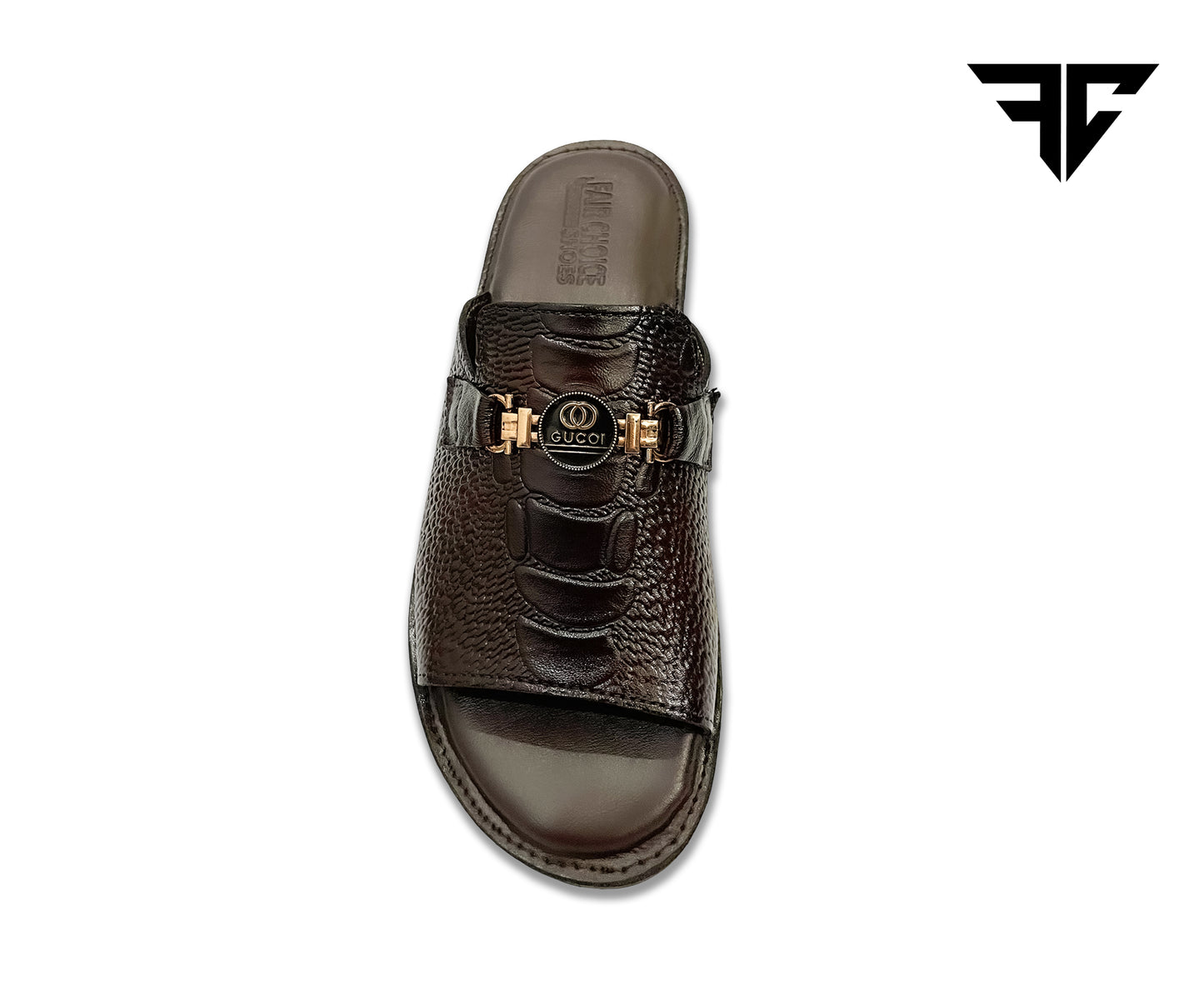 Men’s Brown Leather Chappals – Bold Design & Superior Comfort