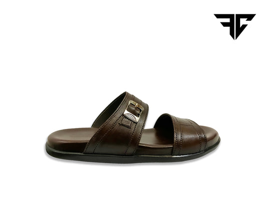 Handmade Leather Chappal – Brown Comfort Slide