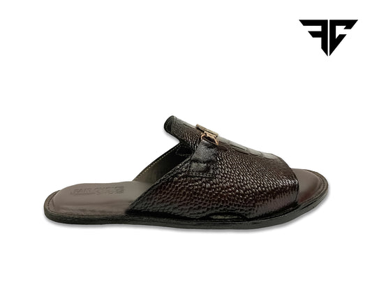 Men’s Brown Leather Chappals – Bold Design & Superior Comfort